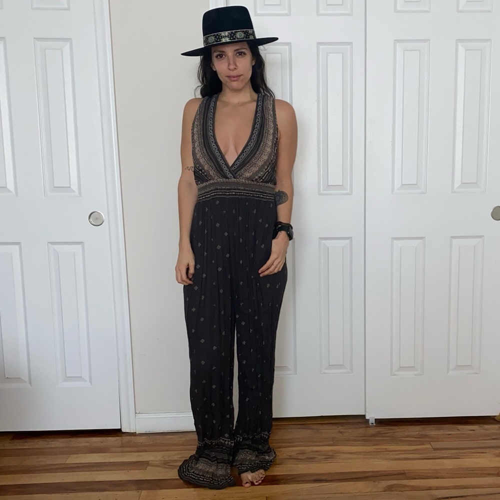 Free People Printed Jumper with Low Back size XS